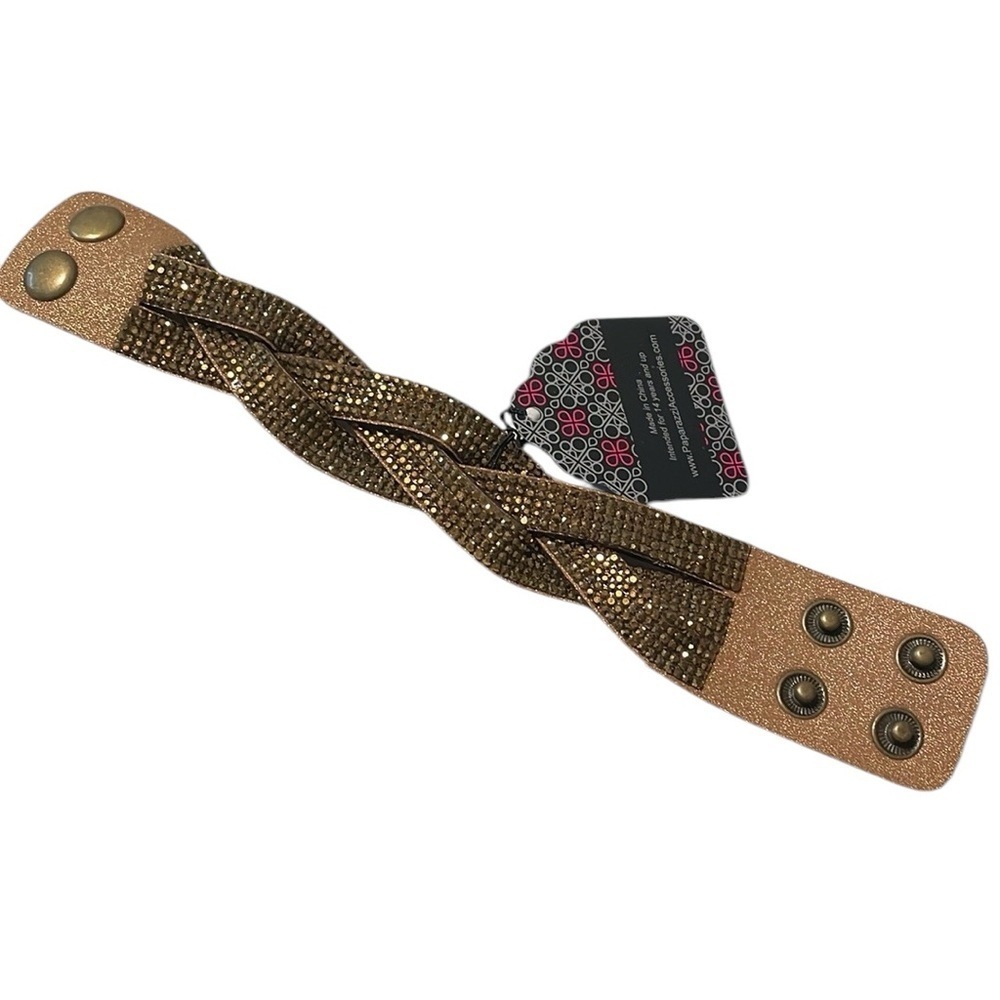 Paparazzi bracelet Bronze Gold Black‎ Wrap snap closure fashion jewelry New